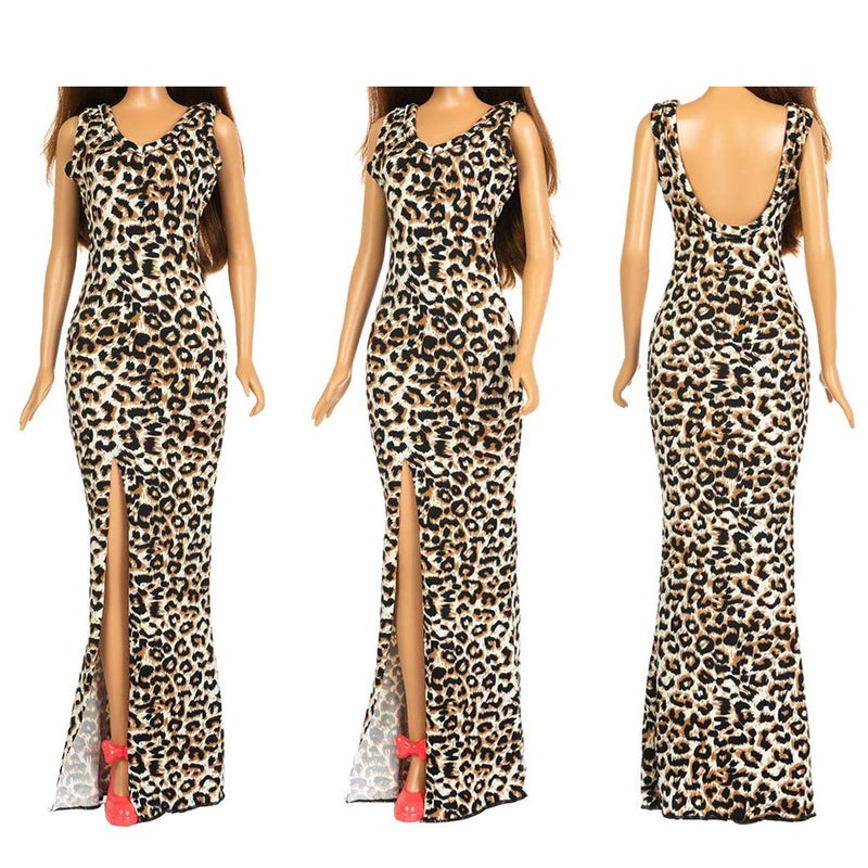 Ecore Fun 3 Sets 28 inch Fashion Doll Clothes Casual Outfits Dresses for 28 Inch Girl Doll Clothes, Fashion Floral Printed Leopard 28 Inch Doll Clothing - Image 4